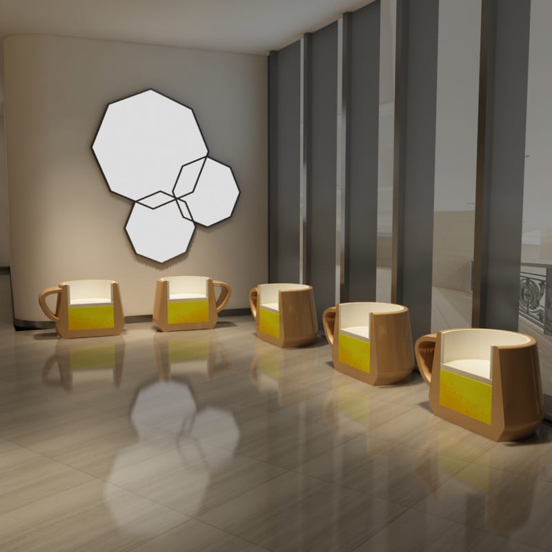 Half Coffee Cup Chairs DKY227