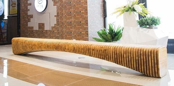 Sliced Timber Bench Seat DKY633