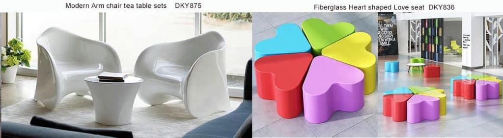 the funky furniture factory Modern Arm Chair and Tea Table Set DKY875