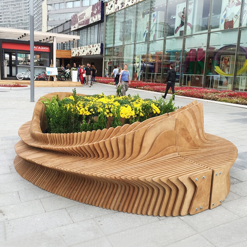 Sliced Timber Planter/Bench DKY677G
