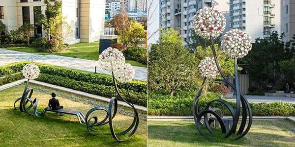 Stainless Steel Dandelion Bench DKY698