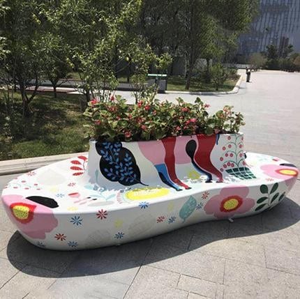 Colourful Bench/Planter Combination DKY625B