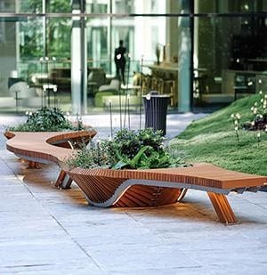 Wooden Bench/Planter Combination DKY869