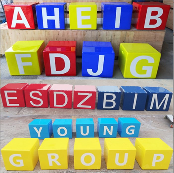 Letter/Number Stools - Square DKY151/Y022
